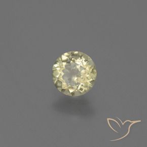 Diaspore Couleur Changeant Jaune très pâle naturelle Coupe roude, 0.73 ct, VS