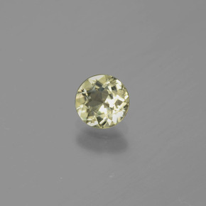Diaspore Couleur Changeant Jaune pâle naturelle Coupe roude, 0.65 ct, VS