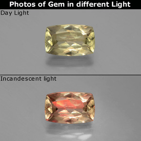 Diaspore Couleur Changeant Vert / rose naturelle Coupe coussin, 2.15 ct, VS