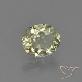 Diaspore Couleur Changeant Beige jaune naturelle ovale, 0.85 ct, VS