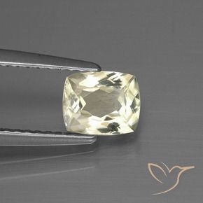 Diaspore Couleur Changeant Jaune clair naturelle Coussin, 0.91 ct, VS