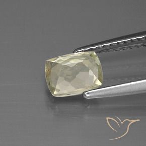 Diaspore Couleur Changeant Jaune clair naturelle Coussin, 0.91 ct, VS