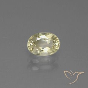 Diaspore Couleur Changeant Jaune pâle naturelle ovale, 0.79 ct, VS