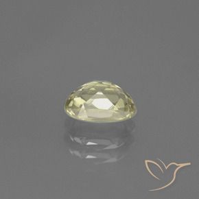 Diaspore Couleur Changeant Jaune pâle naturelle ovale, 0.79 ct, VS