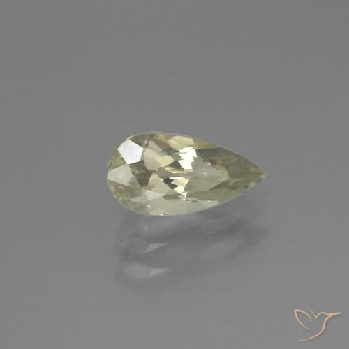 Diaspore Couleur Changeant Beige jaune naturelle En forme de poire, 1.06 ct, VS