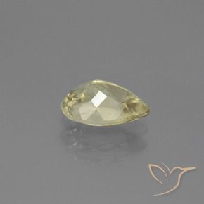Diaspore Couleur Changeant Jaune très clair naturelle En forme de poire, 1.22 ct, VS-SI