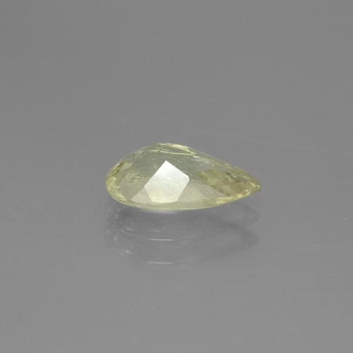 Diaspore à changement de couleur jaune clair naturelle en forme de poire, 1,22 ct, SI