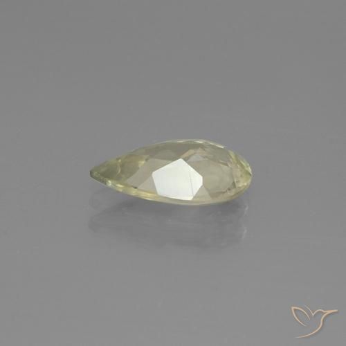 Diaspore Couleur Changeant Jaune très clair naturelle En forme de poire, 1.23 ct, SI