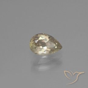 Diaspore à changement de couleur jaune naturelle en forme de poire, 1,19 ct, VS-SI