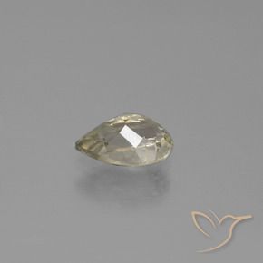 Diaspore à changement de couleur jaune naturelle en forme de poire, 1,19 ct, VS-SI