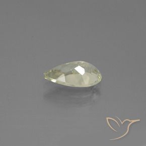 Diaspore Couleur Changeant Jaune clair naturelle En forme de poire, 1.27 ct, VS-SI