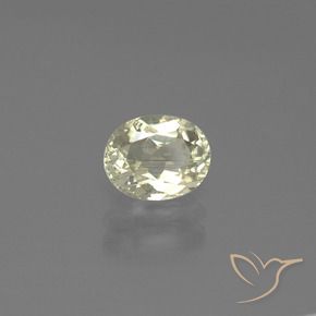 Diaspore Couleur Changeant Jaune clair naturelle ovale, 1.06 ct, VS