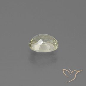 Diaspore Couleur Changeant Jaune clair naturelle ovale, 1.06 ct, VS
