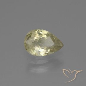 Diaspore Couleur Changeant Jaune clair naturelle En forme de poire, 1.32 ct, SI