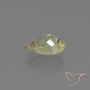 Diaspore Couleur Changeant Jaune clair naturelle En forme de poire, 1.32 ct, SI