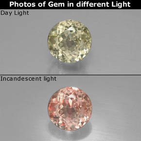 Diaspore Couleur Changeant Vert / rose naturelle Tour, 1.48 ct, SI