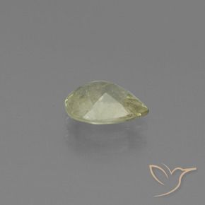 Diaspore Couleur Changeant Jaune clair naturelle En forme de poire, 1.25 ct, SI