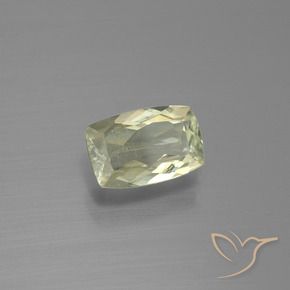 Diaspore Couleur Changeant Jaune clair naturelle Coussin, 1.29 ct, VS