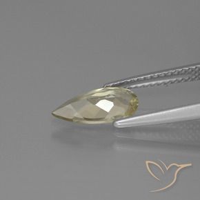 Diaspore Couleur Changeant Jaune doré clair naturelle En forme de poire, 1.15 ct, VS