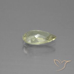 Diaspore Couleur Changeant Jaune clair naturelle En forme de poire, 0.98 ct, VS-SI