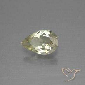 Diaspore Couleur Changeant Jaune clair naturelle En forme de poire, 0.94 ct, VS