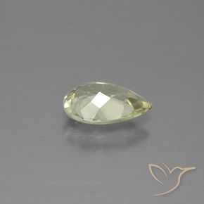 Diaspore Couleur Changeant Jaune clair naturelle En forme de poire, 0.94 ct, VS