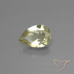 Diaspore Couleur Changeant Jaune clair naturelle En forme de poire, 0.92 ct, VS