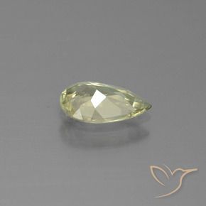 Diaspore Couleur Changeant Jaune clair naturelle En forme de poire, 0.92 ct, VS
