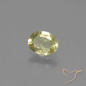 Diaspore Couleur Changeant Jaune clair naturelle ovale, 0.66 ct, VS
