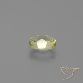 Diaspore Couleur Changeant Jaune clair naturelle ovale, 0.66 ct, VS