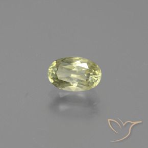 Diaspore Couleur Changeant Vert jaunâtre naturelle ovale, 0.79 ct, VS