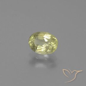 Diaspore Couleur Changeant Jaune clair naturelle ovale, 0.75 ct, SI