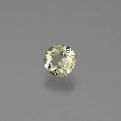Diaspore à changement de couleur jaune naturelle coupe roude, 0,70 ct, VS-SI
