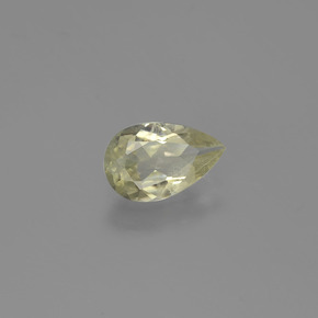 Diaspore à changement de couleur jaune naturelle en forme de poire, 0,78 ct, VS