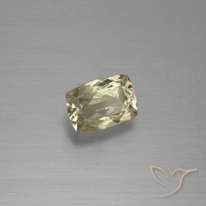 Diaspore Couleur Changeant Jaune doré clair naturelle Coussin, 0.94 ct, VS