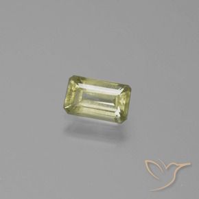 Diaspore Couleur Changeant Jaune très clair naturelle Octogone / coupe Émeraude, 0.76 ct, VS-SI
