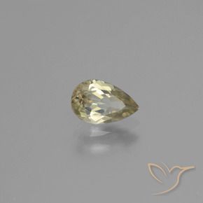 Diaspore Couleur Changeant Jaune brunâtre naturelle En forme de poire, 0.74 ct, VVS-VS