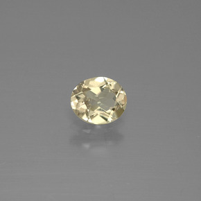 Diaspore à changement de couleur jaune naturelle coupe ovale, 0,59 ct, VS