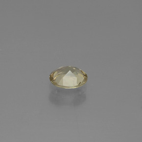 Diaspore à changement de couleur jaune naturelle coupe ovale, 0,59 ct, VS