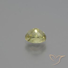 Diaspore Couleur Changeant Jaune clair naturelle ovale, 1.26 ct, SI