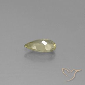 Diaspore Couleur Changeant Jaune très clair naturelle En forme de poire, 0.90 ct, VS-SI