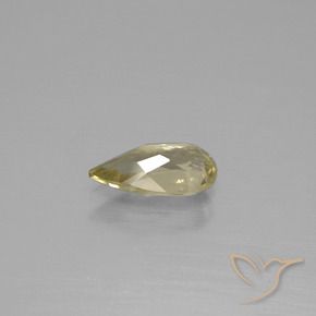 Diaspore Couleur Changeant Jaune chaud naturelle En forme de poire, 0.96 ct, VS-SI
