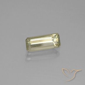 Diaspore Couleur Changeant Jaune doré très clair naturelle Octogone / coupe Émeraude, 1.50 ct, VS-SI