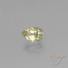 Diaspore Couleur Changeant Jaune moyen naturelle En forme de poire, 0.83 ct, VVS-VS