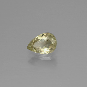 Diaspore à changement de couleur jaune naturelle en forme de poire, 0,92 ct, VS-SI