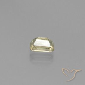 Diaspore à changement de couleur jaune naturelle taille émeraude, 0,86 ct, VS-SI