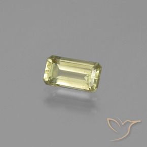 Diaspore Couleur Changeant Vert jaunâtre naturelle Octogone / coupe Émeraude, 1.07 ct, VS-SI