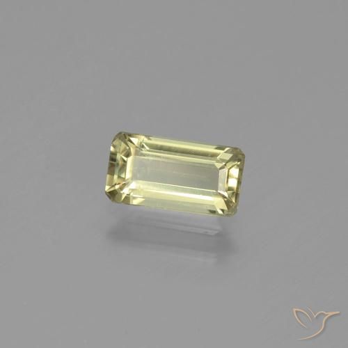 Diaspore Couleur Changeant Jaune clair naturelle Octogone / coupe Émeraude, 1.12 ct, VS