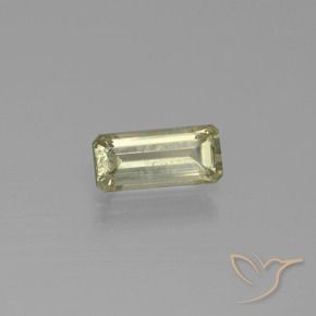 Diaspore Couleur Changeant Jaune pâle naturelle Octogone / coupe Émeraude, 1.22 ct, VS-SI