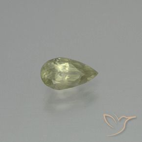 Diaspore Couleur Changeant Jaune clair naturelle En forme de poire, 1.26 ct, SI